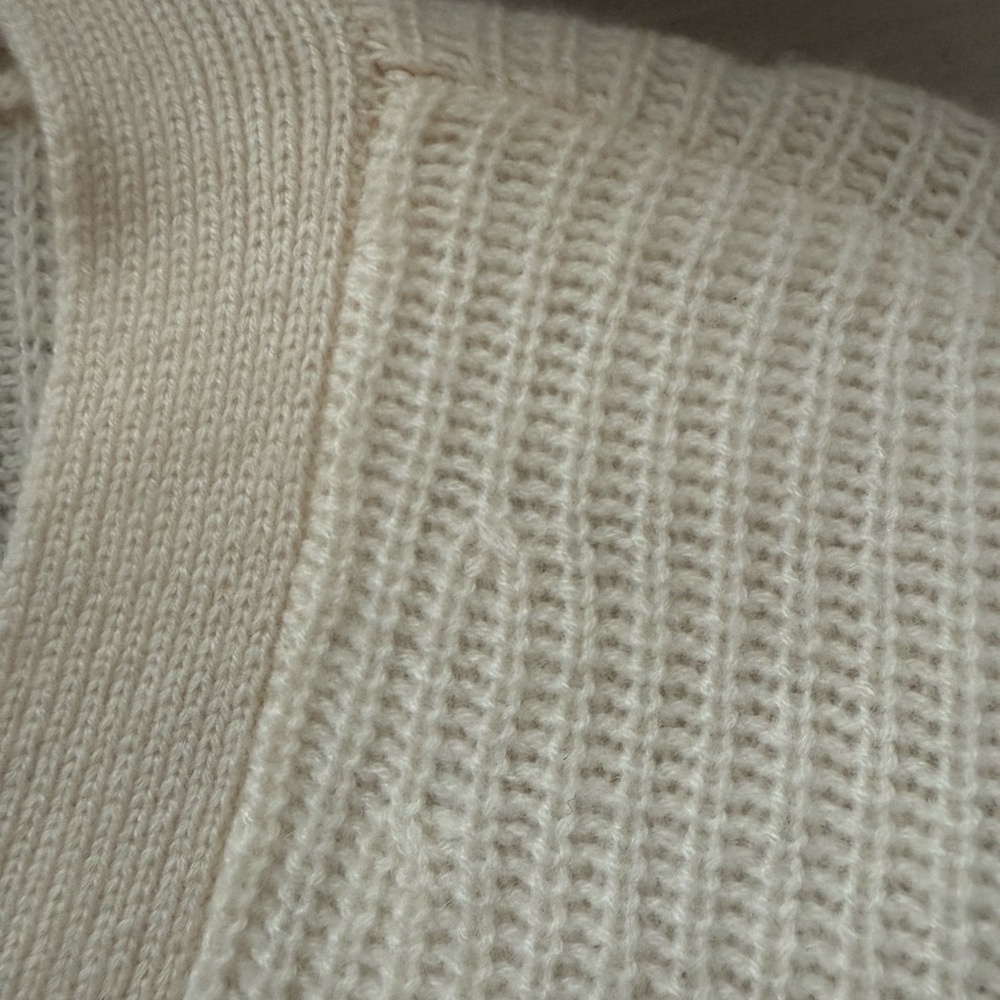 Quince Mongolian Cashmere Fisherman Boxy Cropped Cardigan Sweater - Picture 13 of 16